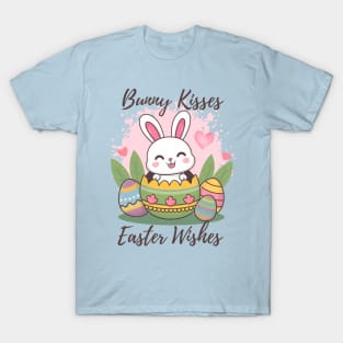 Bunny kisses easter wishes T-Shirt